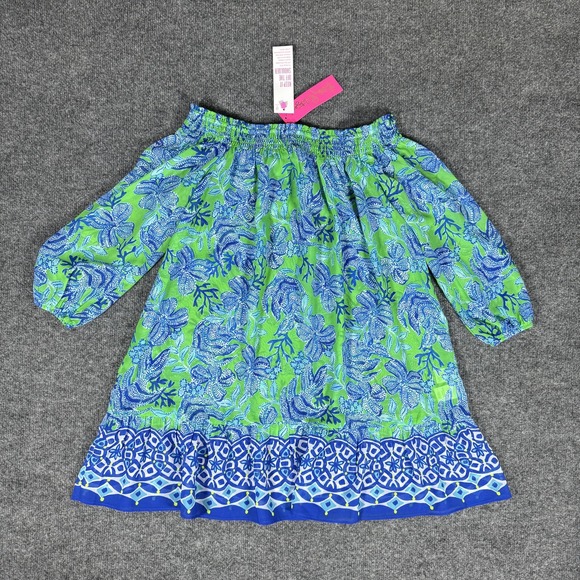 Lilly Pulitzer Dresses & Skirts - Lilly Pulitzer Dress Extra Small Blue Green Maribeth Coverup Cabana Green Keepin
